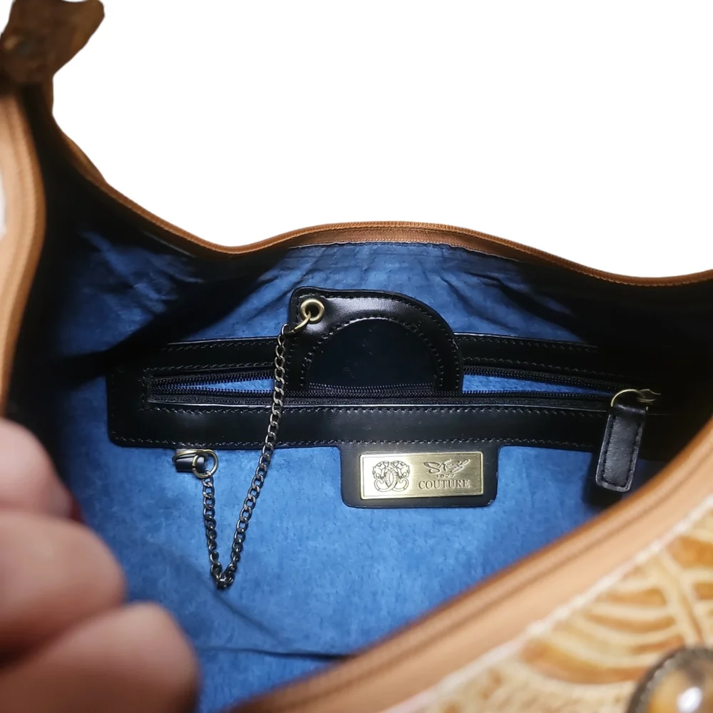 Sharif Hand Painted Vintage Bag Unique and Rare with Original Dust bag - Picture 12 of 16